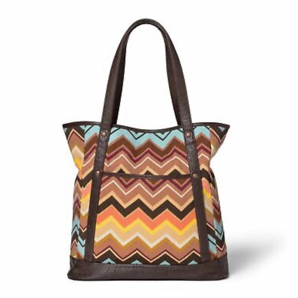 Missoni for Target Multicolored Zigzag Fabric Tote Travel Bag